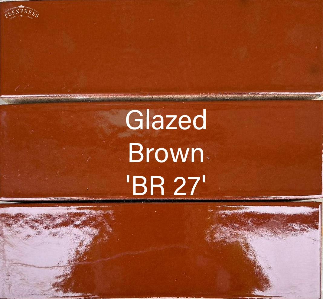 Glazed brown BR27 brick
